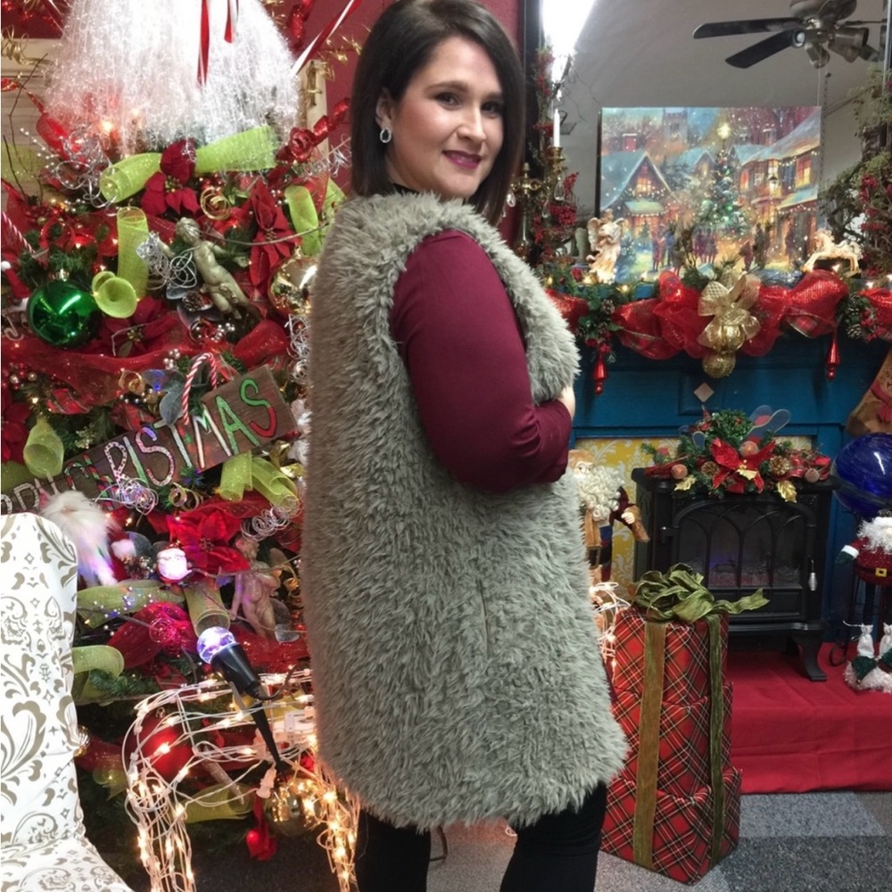 Cozy Brown Faux Fur Long Women’s Vest